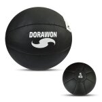Dorawon, medecine ball en cuir synthetique black 5 kg, noir Dorawon, medecine ball en cuir synthetique black 5 kg, noir