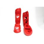 Dorawon, protge tibias et pieds pour karat tokyo, rouge, taille xl