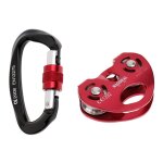 Double poulie d'escalade en forme de câ¿ur 25kn, equipement de mousqueton en forme de d avec verrouillage ... Double poulie d'escalade en forme de câ¿ur 25kn, equipement de mousqueton en forme de d avec verrouillage ...