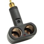 Double prise allume - cigare en t et led 12 / 24v