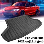 Doublure de coffre arri�re de voiture sur mesure pour honda civic, accessoire pour berline 4 portes 11e ...
