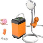 Douche de camping avec pompe a affichage numérique, douche electrique portable 6000 mah avec affichage ... Douche de camping avec pompe a affichage numérique, douche electrique portable 6000 mah avec affichage ...