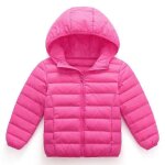 Doudoune lgre en duvet de canard blanc pour enfants - courte a capuche - pour garons et filles