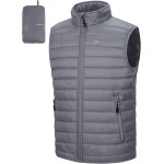 Doudoune sans manches homme gilet ext�rieur packable, veste matelass�e et chaude, col montant manteaux, ...