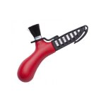 Dovo 12206 couteau, lame inox 6 cm, manche synthtique rouge avec brosse en crin de cheval