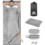 Drap de sac de couchage l�ger, sac de couchage de drap avec compartiment pour oreiller, drap de sac de ...