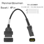 Ducati 4pin 1pcs connecteur de transfert universel efi pour moto, quatre fils de transfert obd2, d�tecteur ...