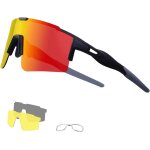 Duduking lunettes de cyclisme lunettes de soleil polarises avec 3 verres interchangeables protection ...