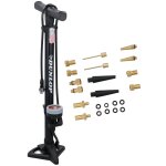 Dunlop pompe a v�lo avec manom�tre et kit adaptateurs valve - pompe sur pied 180 psi - compatible presta ...
