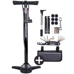 Dunlop pompe a v�lo avec manom�tre et kit r�paration v�lo 14 pi�ces - outils v�lo avec mini pompe et ...
