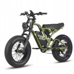 E - bike fafrees f20 ultra green 1200w lg 48v 25ah 20 * 5. 0 � , 25km / h, shimano 7 - speed