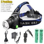 E pack - avoir batterie - t6 led - lampe frontale portable a led avec fonction zoom xml - , idale pour ...