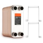 Echangeur de chaleur - 5 x 12  - duoku - echangeur de chaleur a plaques bras�es de 100 plaques - fabriqu� ...