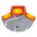 Echarpe et ch�le chauffants rechargeables - enveloppement chauffant electrique 3 zones gris