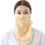 Echarpe respirante en soie glac�e pour couvrir le visage et le cou, protection contre les uv, bandana ...