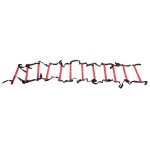 Echelle d'agilit fixe - corde de vitesse pour football - entranement sportif - 6m, 12 echelons - rouge ...