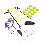 Echelle d'agilité et de vitesse pour le football, kit d'equipement d'entraînement avec cordes a disque ... Echelle d'agilité et de vitesse pour le football, kit d'equipement d'entraînement avec cordes a disque ...