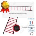 Echelle d'entranement, rythme et coordination 5m pour le sport, fitness (rouge)