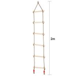 Echelle d'escalade portable en bois, corde de haute qualit, aire de jeux sre, equipement d'exercice ...