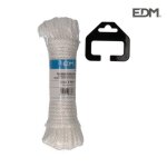 Echeveau tress nylon 10mts blanc grenat edm
