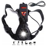 Eclairage pour course, lampe de poitrine pour course rechargeable usb 3 mode d'�clairage, a une lumi�re ...