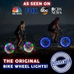 Eclairage led pour roues de v�lo avec piles incluses ! visible sous tous les angles pour une s�curit� ...