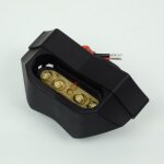 Eclairage plaque d immatriculation ermax 4 led 12v e11 alu noir pour moto neuf