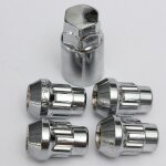 Ecrous de verrouillage de roue en alliage conique, 4 pièces, 12x1. 5mm, 60 degrés, antivol, avec clé Ecrous de verrouillage de roue en alliage conique, 4 pièces, 12x1. 5mm, 60 degrés, antivol, avec clé