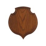 Ecusson chasse troph�e coeur ch�ne fonc� cir� tailles multiples