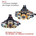 Emballage e pas de batterie - capteur 5 led - lampe frontale de pêche a induction avec capteur ir, zoomable, ... Emballage e pas de batterie - capteur 5 led - lampe frontale de pêche a induction avec capteur ir, zoomable, ...