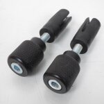 Embout de guidon metalmena pour moto nc 18mm noir cylindrique neuf