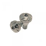 Embout de guidon one pour scooter yamaha 500 tmax 2001 aluminium poli neuf