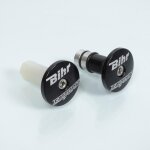 Embout de guidon rotatif diam�tre 14mm coloris noir mate et argent neuf