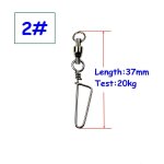 Emerillons de pche a roulement a billes en acier inoxydable, emerillons de pche en mer, connecteur ...