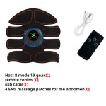 Ems - entraneur musculaire rechargeable par usb pour abdominaux, appareil de fitness, energie amincissant ...