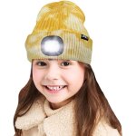 Enfants led casquette de bonnet eclairée, lampe frontale rechargeable par usb chapeaux de nuit en tricot ... Enfants led casquette de bonnet eclairée, lampe frontale rechargeable par usb chapeaux de nuit en tricot ...