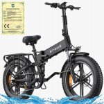 Engine pro 2. 0 vlo electrique 32km - h 52v 16ah 1200w cadre 20'' roue aluminium 20  noir