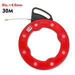 Enrouleur de ruban de pêche en fibre de verre, 20 / 30m, en nylon flexible, pour conduit, tirage de câbles ... Enrouleur de ruban de pêche en fibre de verre, 20 / 30m, en nylon flexible, pour conduit, tirage de câbles ...