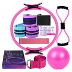 Ensemble de 11 pieces pour le yoga et le fitness, equipement de pilates pour entrainements a domicile ...