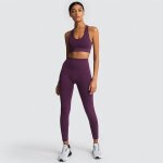 Ensemble 2 pièces de yoga sans couture pour femmes, gilet + leggings, pantalon, vêtements de course, ... Ensemble 2 pièces de yoga sans couture pour femmes, gilet + leggings, pantalon, vêtements de course, ...