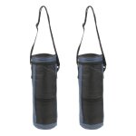 Ensemble de 2 porte - bouteilles isothermes portables de voyage avec sangle 2l