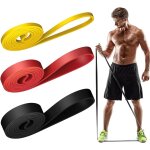Ensemble de 3 elastique musculation, bande elastique musculation avec ancre de porte et sac de, bandes ...