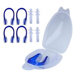 Ensemble de 4 bouchons d'oreille de natation souples, pince - nez etanche, attelle nasale anti - bruit, ... Ensemble de 4 bouchons d'oreille de natation souples, pince - nez etanche, attelle nasale anti - bruit, ...