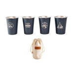 Ensemble de 4 tasses de camping en acier inoxydable, tasse de camping en plein air pour pique - nique ...