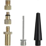 Ensemble de 5 adaptateurs de valve dunlop presta schrader, kit d'aiguilles de gonflage pour pompe a air ...