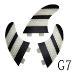 Ensemble d'ailerons de planche de surf pour bilong fcs box g7, fibre violette, accent d'abeille avec ...