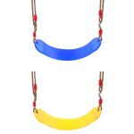 Ensemble de balanoires d'extrieur pour enfants, sige epais, charge de 200kg, avec cordes rglables, ...