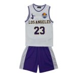 Ensemble basket - ball enfant maillot et short los angeles blanc Ensemble basket - ball enfant maillot et short los angeles blanc