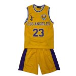 Ensemble basket - ball enfant maillot et short los angeles jaune Ensemble basket - ball enfant maillot et short los angeles jaune