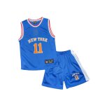 Ensemble basketball enfant - inspir� de new york - bleu - maillot et short - 4 a 14 ans
